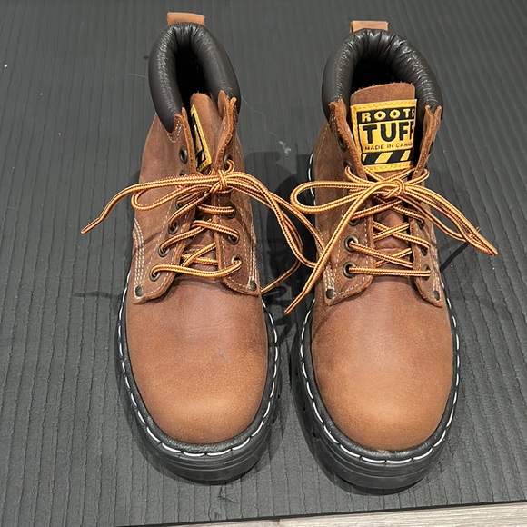 Womens Roots Tuff Brown Boots Size 6 2 